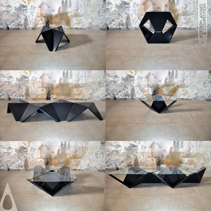 Tarek Elkassouf Table, Stool, Shelf