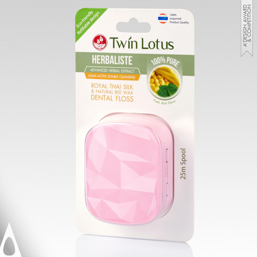 Prompong Hakk's Twin Lotus Herbaliste Eco-friendly Pack Dental Floss Packaging