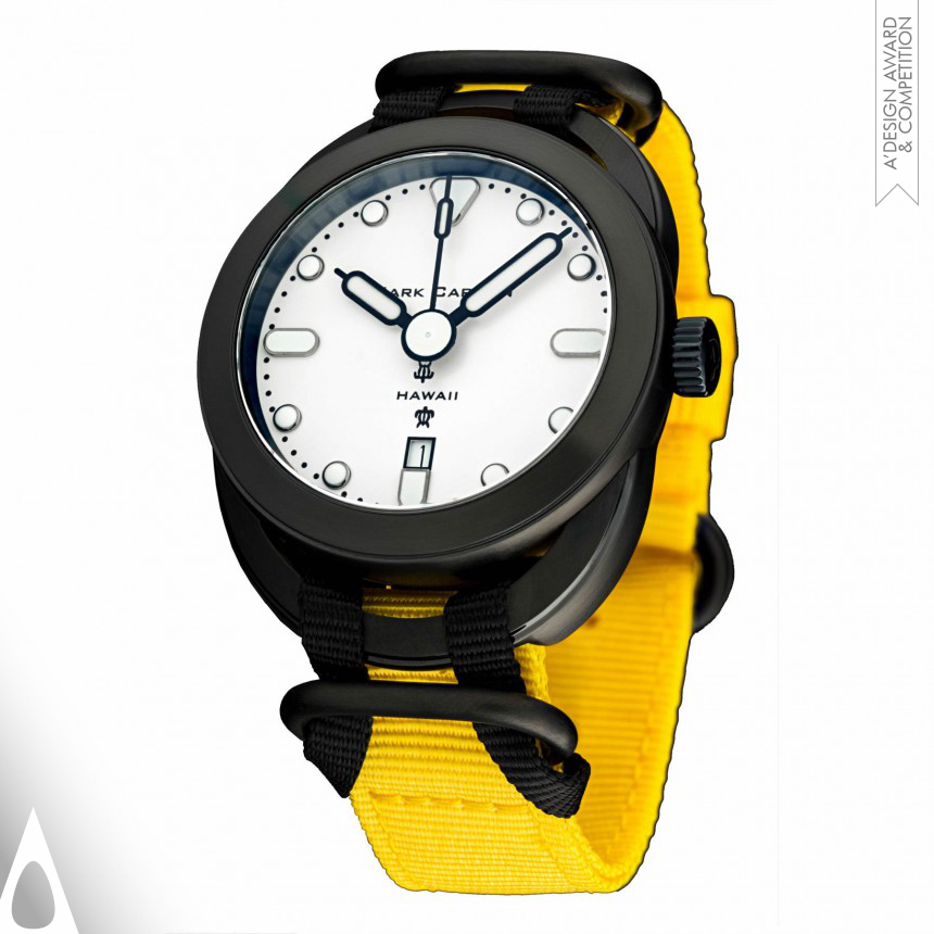 Mark Carson Automatic sports watch with unique strap
