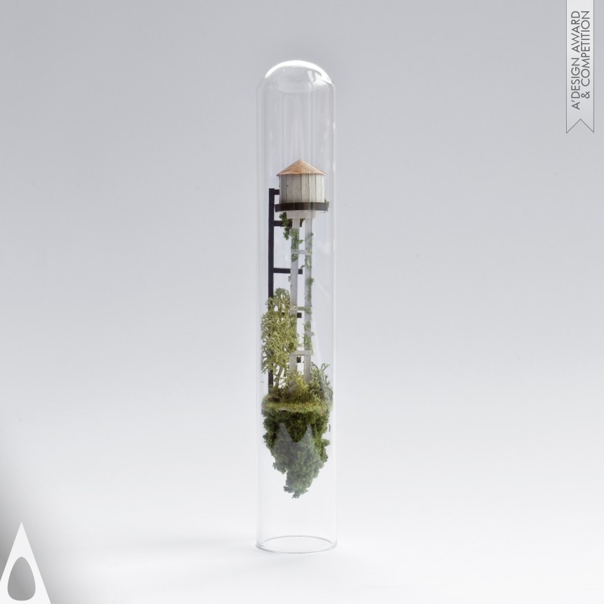 Rosa de Jong Miniature Sculptures in Glass Test Tubes