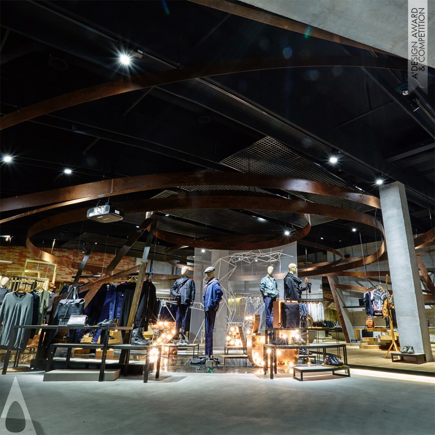 Silver Interior Space and Exhibition Design Award Winner 2016 Both Boutique & Music Vinyl Record Bar & Cafe  