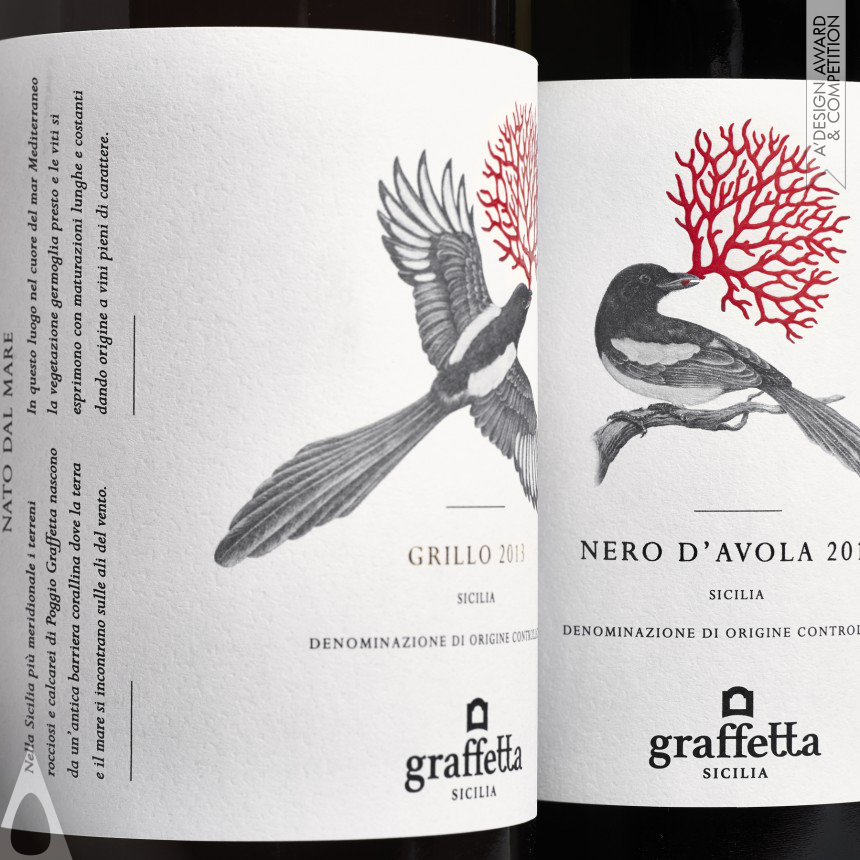 Silver Packaging Design Award Winner 2016 Graffetta Estate wines Logo, packaging identity 