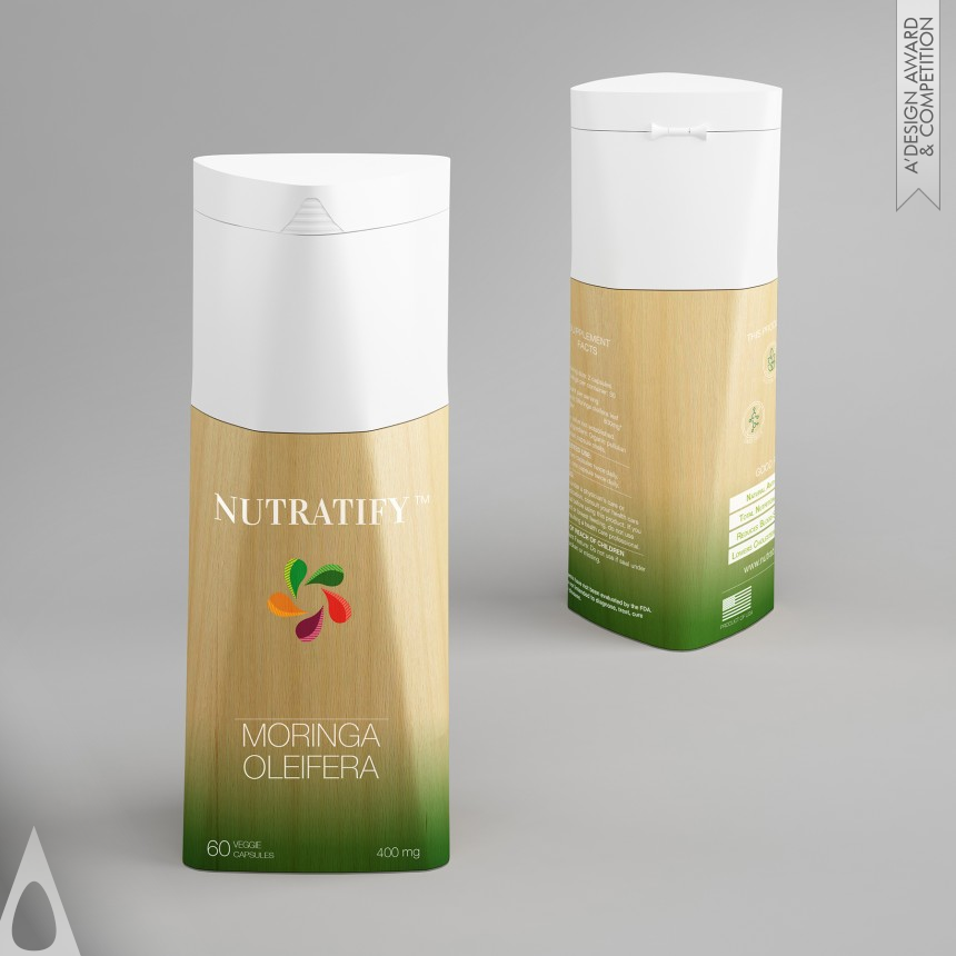 Bronze Packaging Design Award Winner 2017 Nutratify Capsules container 