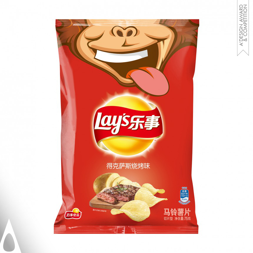 Golden Packaging Design Award Winner 2017 Lay’s Year of the Monkey Ltd Collection Snack Bag 