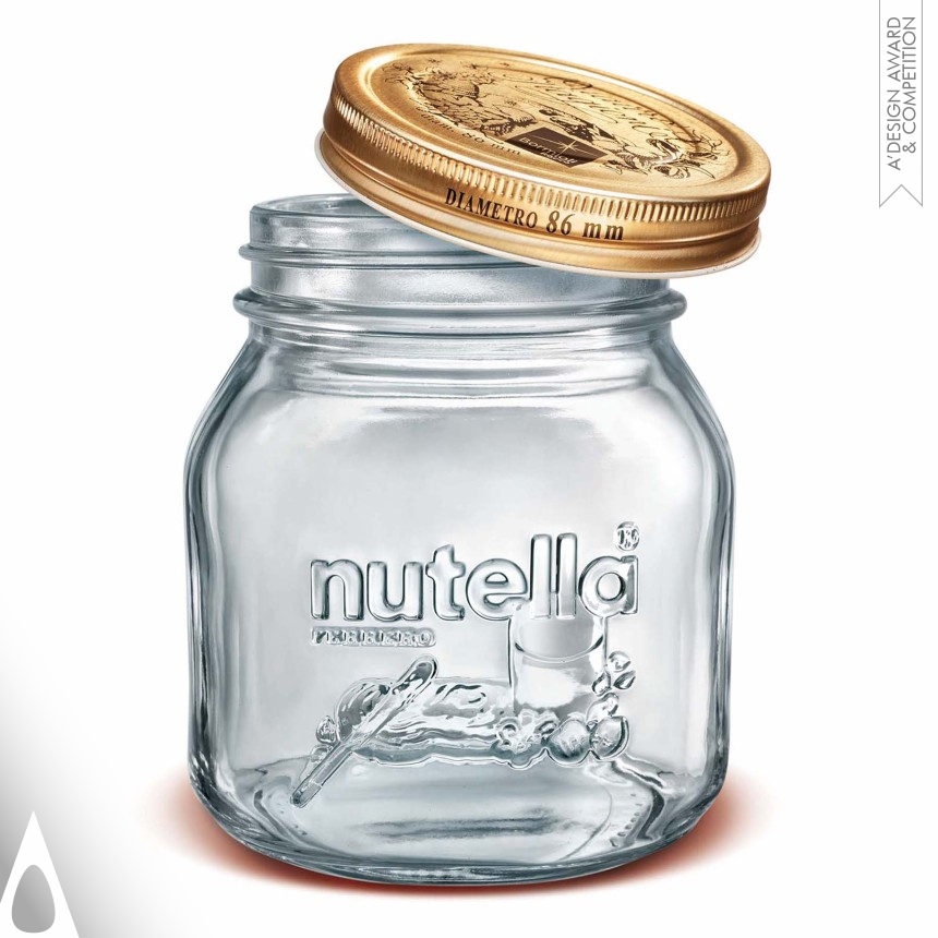 Platinum Packaging Design Award Winner 2017 Embossed Nutella Jar Jar for spreadable cream 