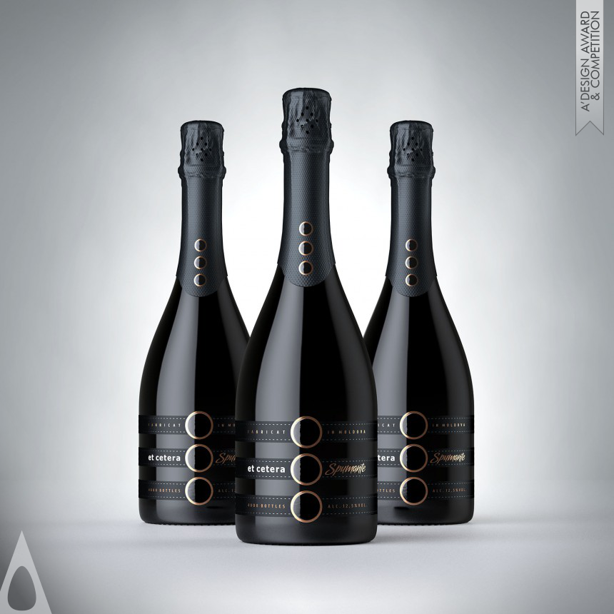 Silver Packaging Design Award Winner 2017 Et Cetera Spumante Wine Label 