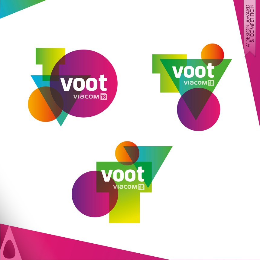 Bronze Graphics, Illustration and Visual Communication Design Award Winner 2017 VOOT Brand and Visual identity 