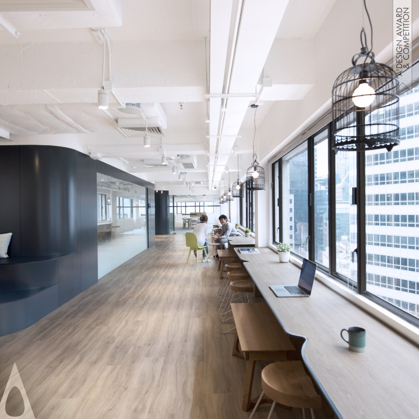 Golden Interior Space and Exhibition Design Award Winner 2017 Uber HK Workplace Office 
