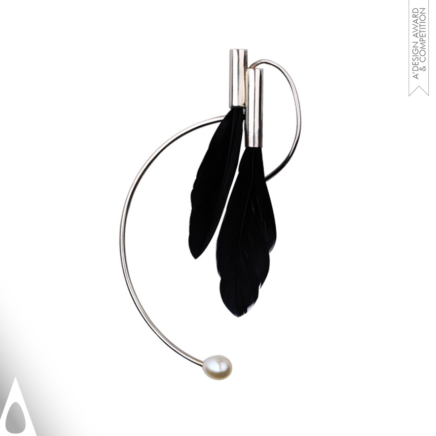 Feather Earring designed by Ece Cokca - Stelart Jewelry
