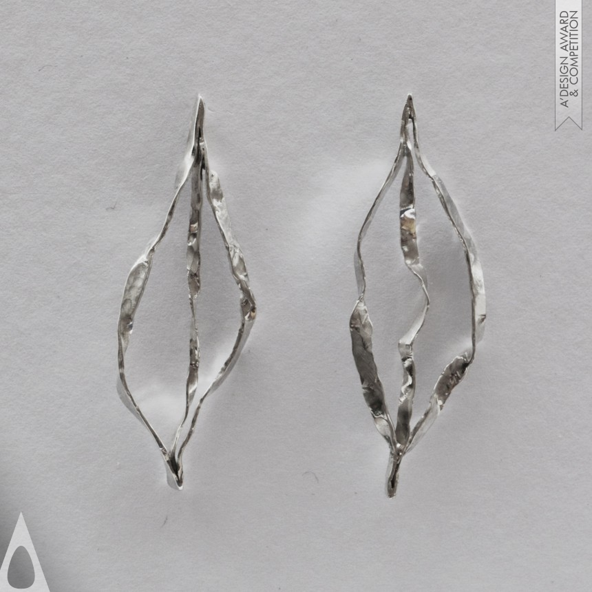 Iron Jewelry Design Award Winner 2018 Leaf Earrings 