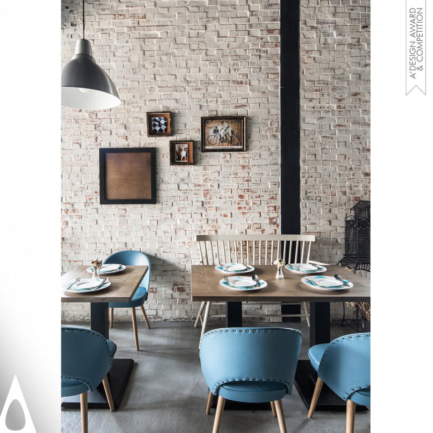 Silver Interior Space and Exhibition Design Award Winner 2018 Gatto Bianco Bistro Restaurant 