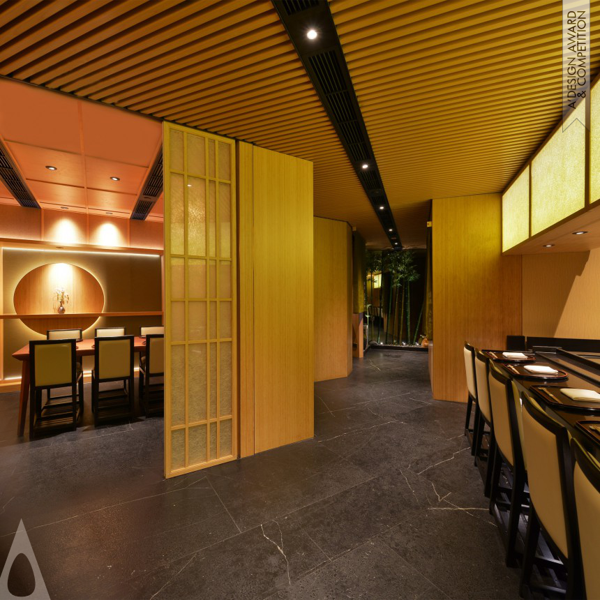 Bronze Interior Space and Exhibition Design Award Winner 2018 Kaiseki Den Restaurant 