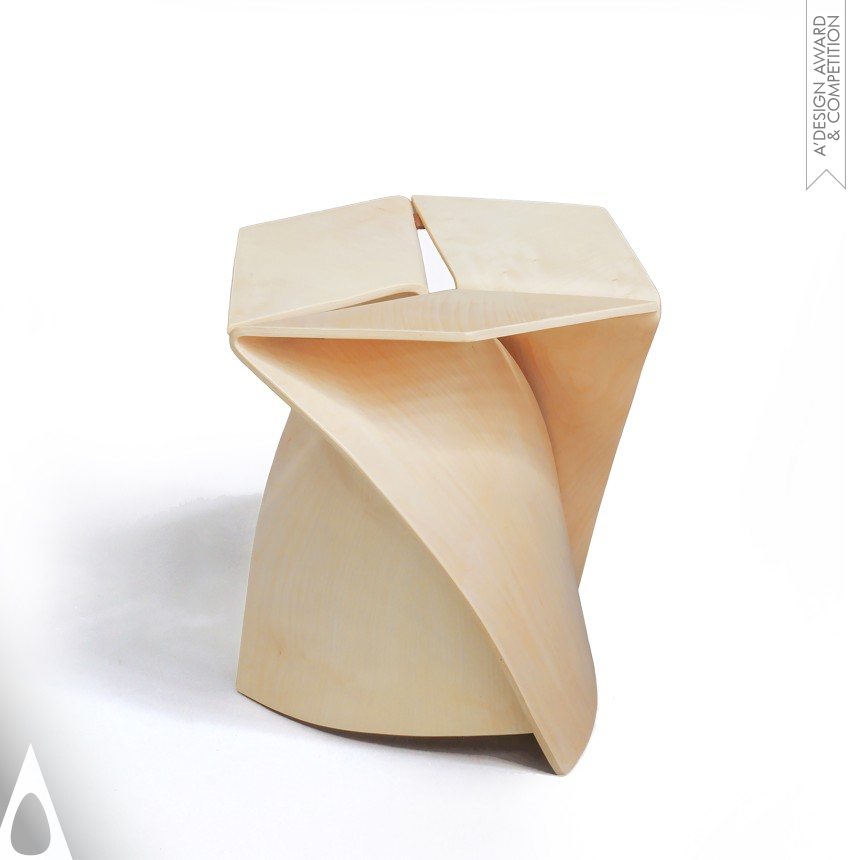 Silver Furniture Design Award Winner 2018 TwiStool Veneer Stool 