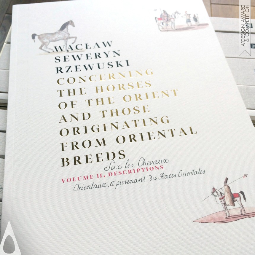 Sur les Chevaux Orientaux et Provenant - Golden Print and Published Media Design Award Winner