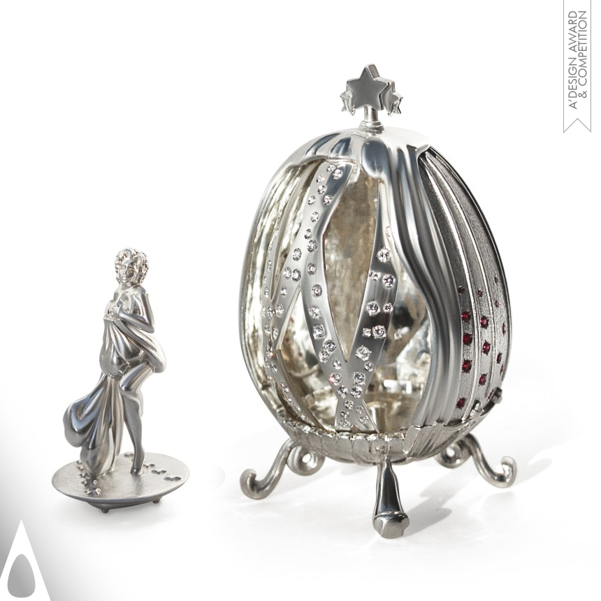 Iron Limited Edition and Custom Design Award Winner 2018 The Movie Theatre Fine Jeweled Egg 