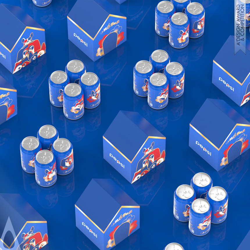 Golden Food, Beverage and Culinary Arts Design Award Winner 2018 Pepsi Year of the Dog Ltd Ed Cans China Brand Packaging 