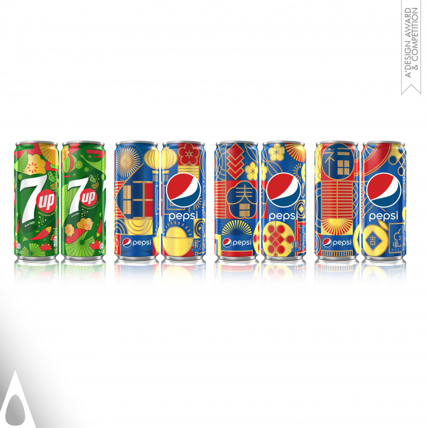Gold Winner. Pepsi x 7Up Chinese New Year LTO Cans by PepsiCo Design & Innovation