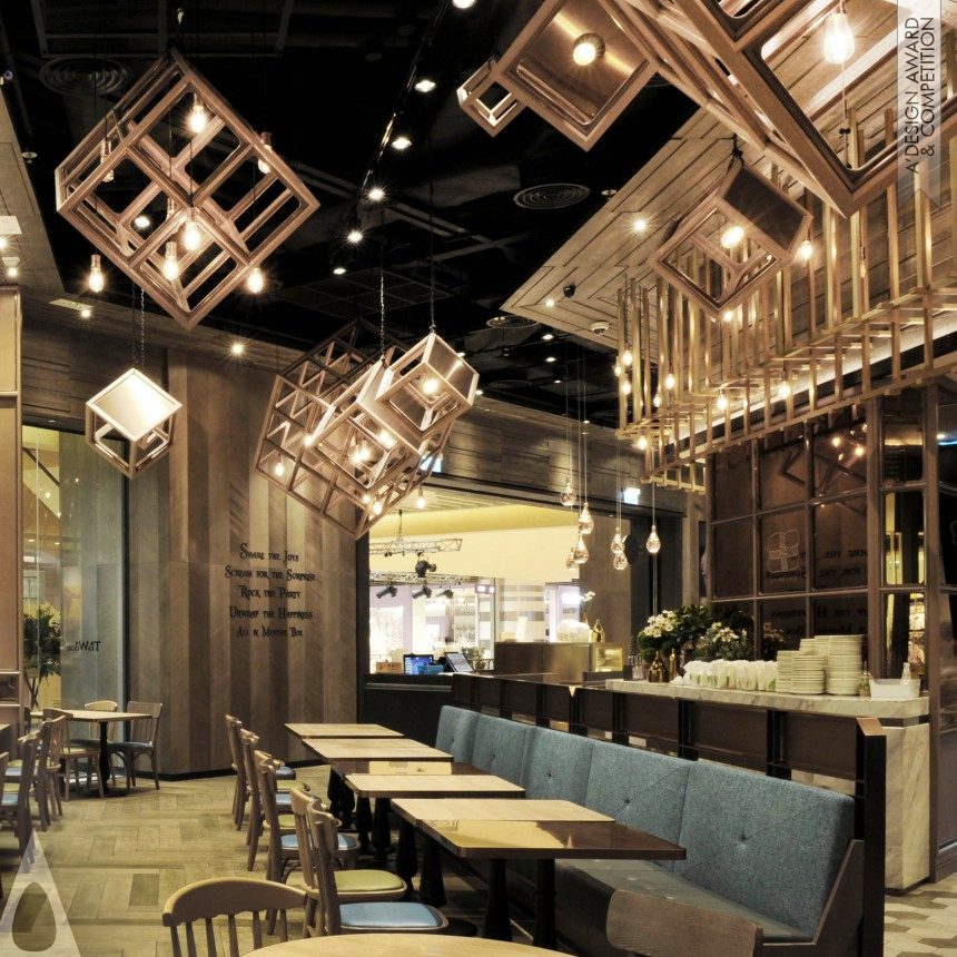 Bronze Interior Space and Exhibition Design Award Winner 2018 Teawood Mega Box Restaurant and cafe 