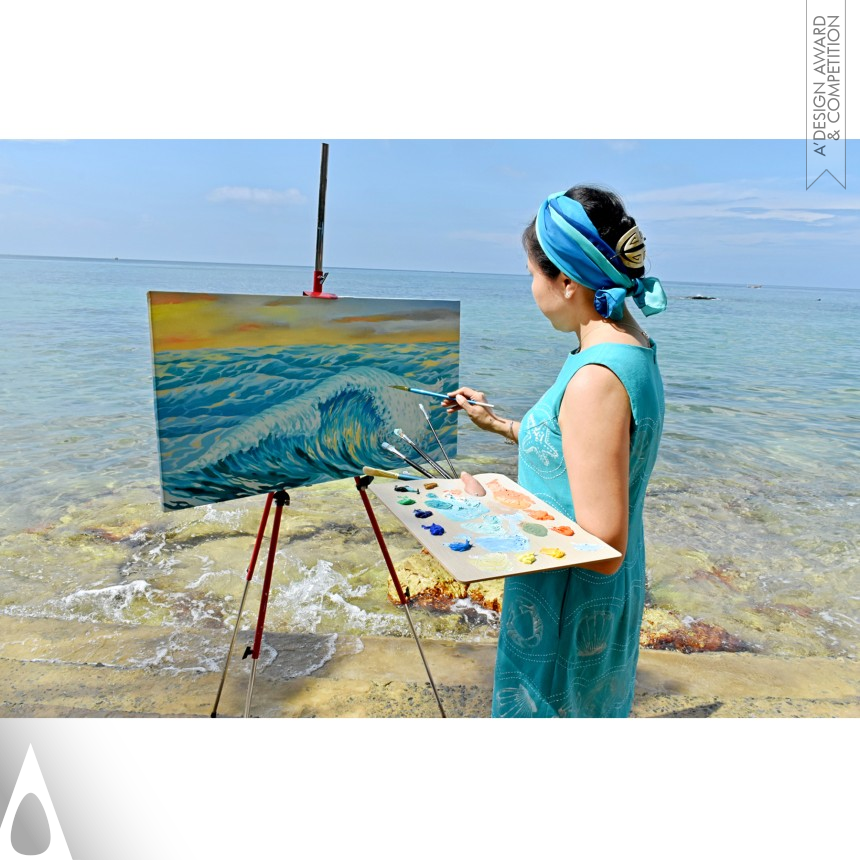 Wave Mural - Iron Fine Arts and Art Installation Design Award Winner