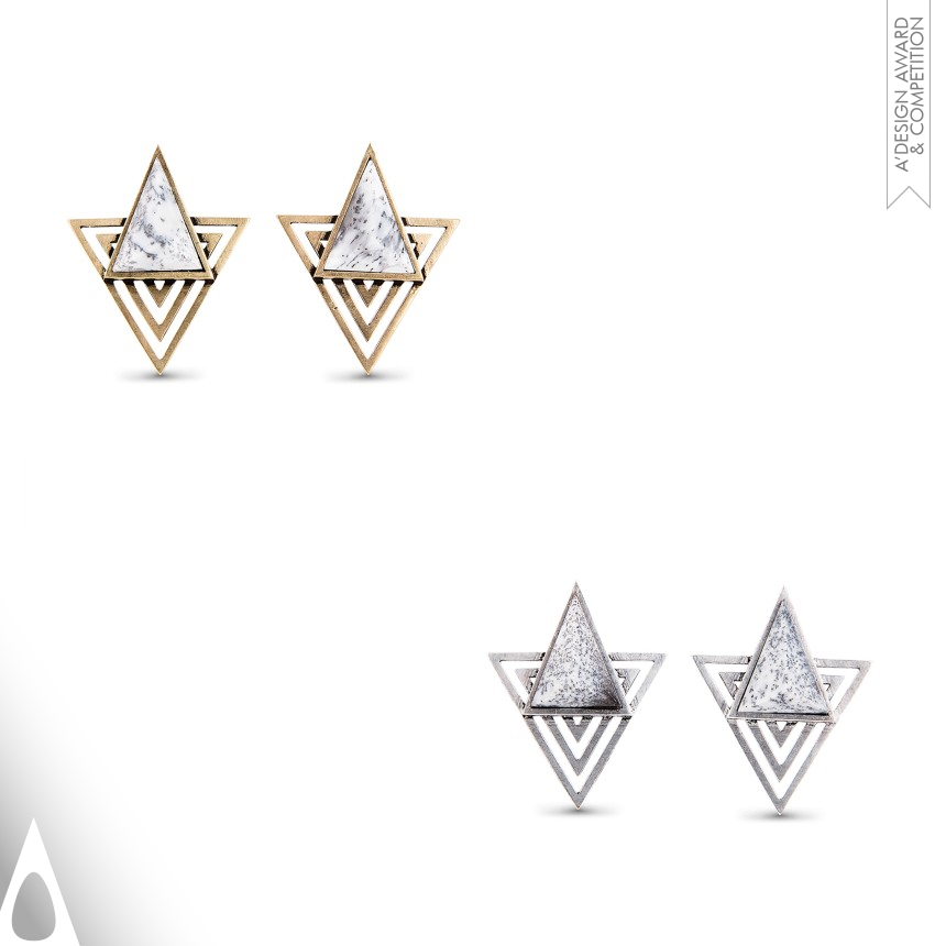 Synthesis Triangle Stud Earring designed by Harsha Jayasankar