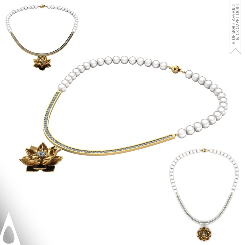 Iron Jewelry Design Award Winner 2019 Lotus 1 Realism Collection Lotus Rings, Earrings and Necklaces 