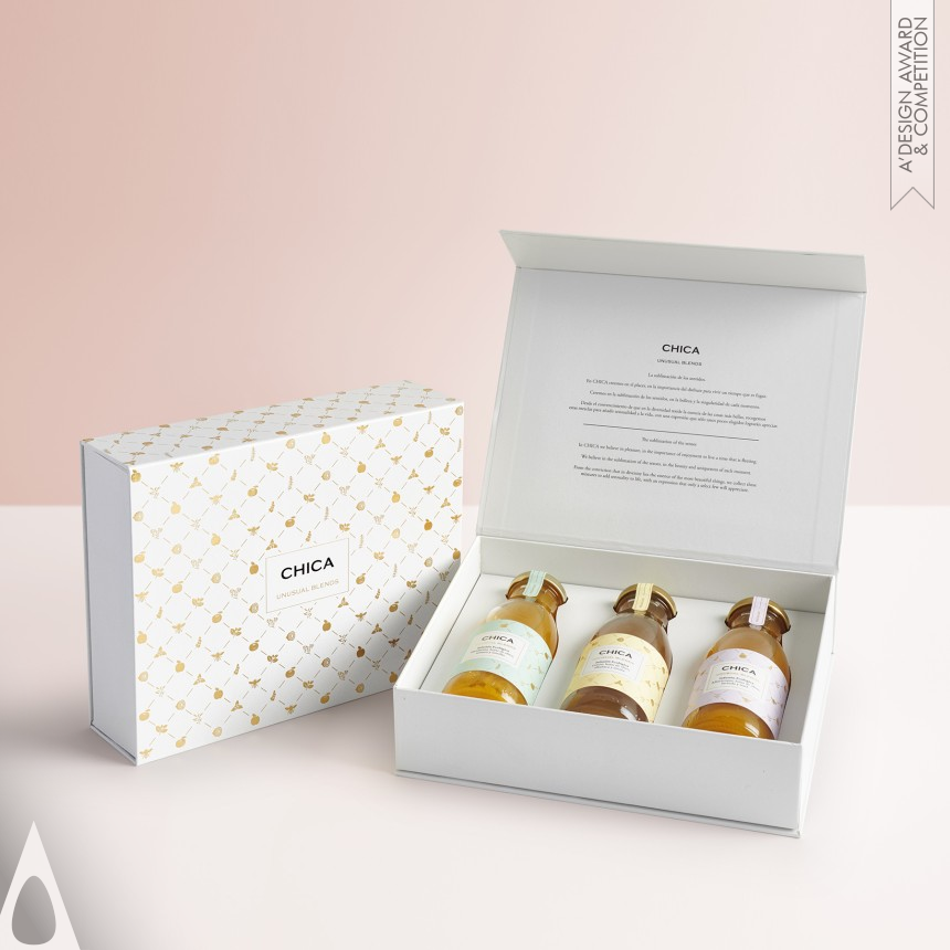 Iron Packaging Design Award Winner 2019 Chica Unusual Blends Fruit Infusions  