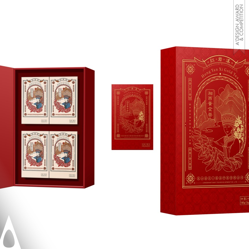 Bronze Packaging Design Award Winner 2019 Hongyanxi Gold Tea Packaging 