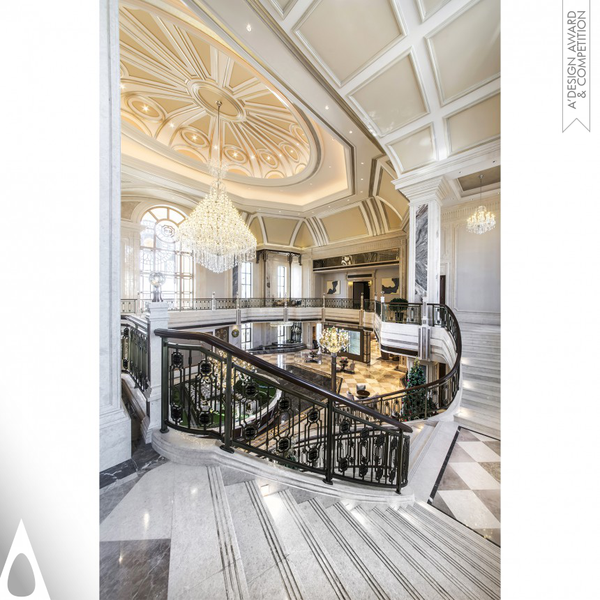 Golden Interior Space and Exhibition Design Award Winner 2019 Brother Fortune Villa Center Sales 