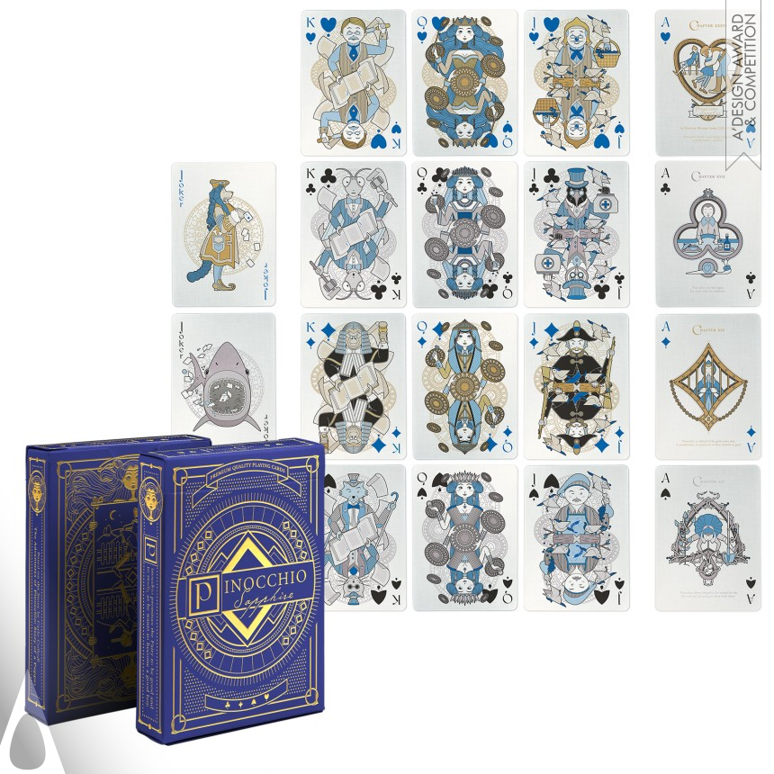 Silver Toys, Games and Hobby Products Design Award Winner 2019 Pinocchio Playing Cards 