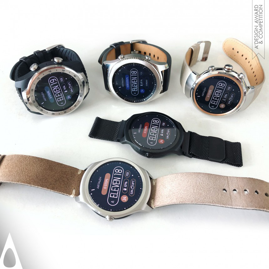 Iron Interface, Interaction and User Experience Design Award Winner 2019 Artalex English And Numbers IV Smartwatch Watch Face  