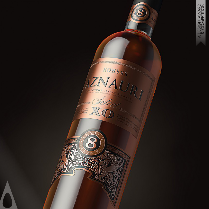 Silver Packaging Design Award Winner 2019 Aznauri Vintage Brandy and Gift Box Label and Gift Box 