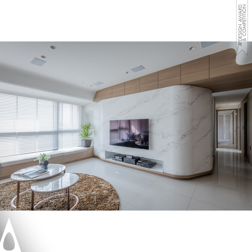 Bronze Interior Space and Exhibition Design Award Winner 2020 The Axis of Space Time Turning Residential Apartment 