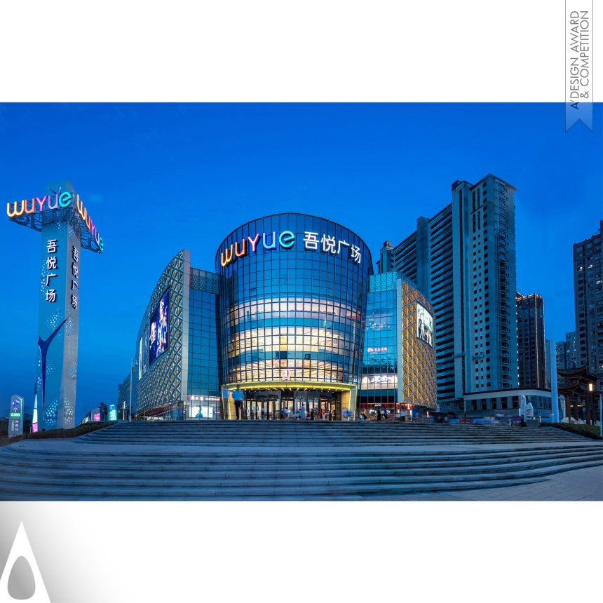 Silver Lighting Products and Fixtures Design Award Winner 2020 Shangrao Seazen Wuyue Plaza Nightscape Lighting Design 