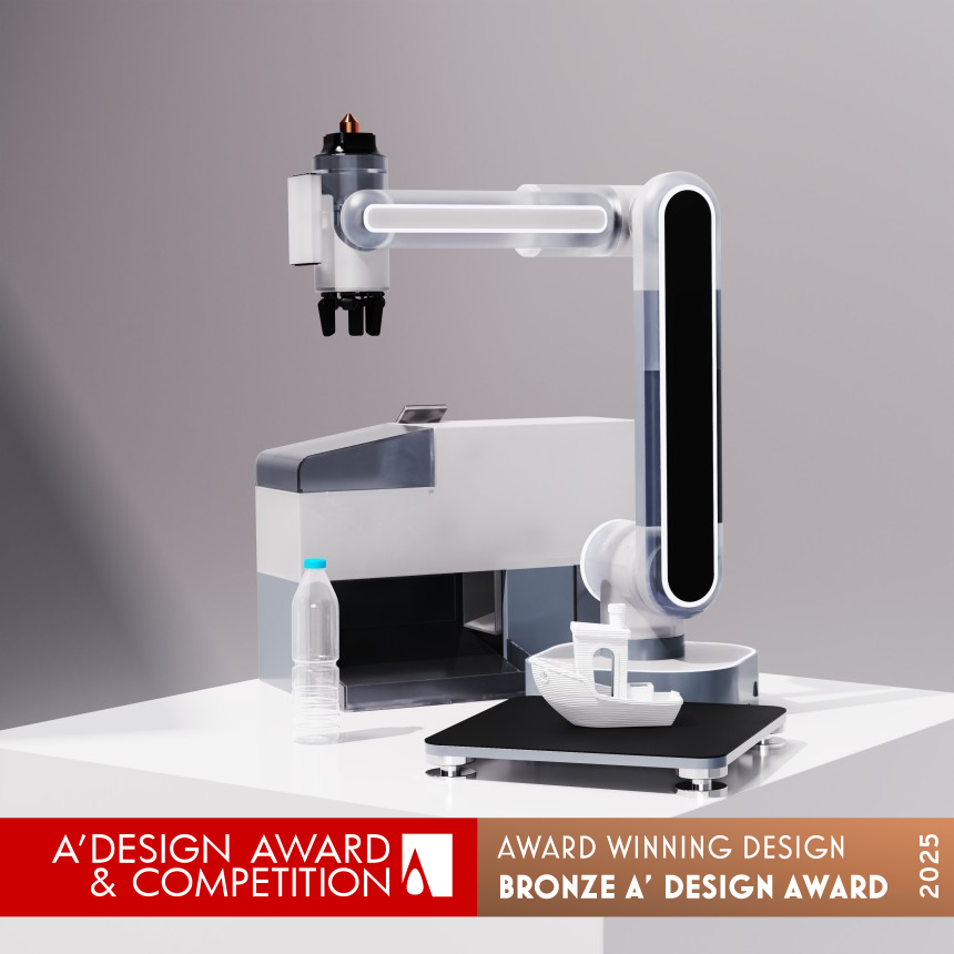 Eco Fusion AI Recycling 3D Printer Robot