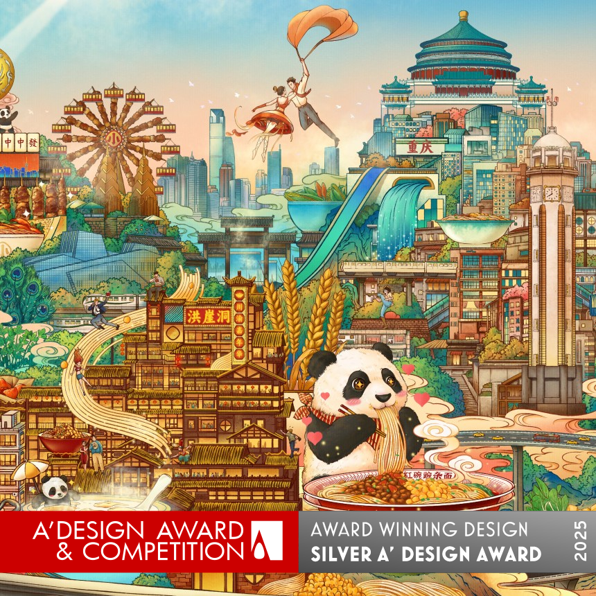 Chongqing Noodles Illustration