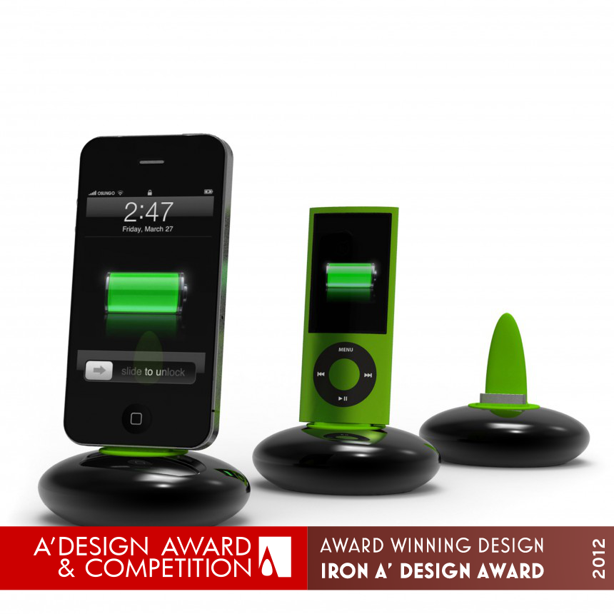 StoneDock ECO friendly iPhone iPod charging dock with missing call alert feature