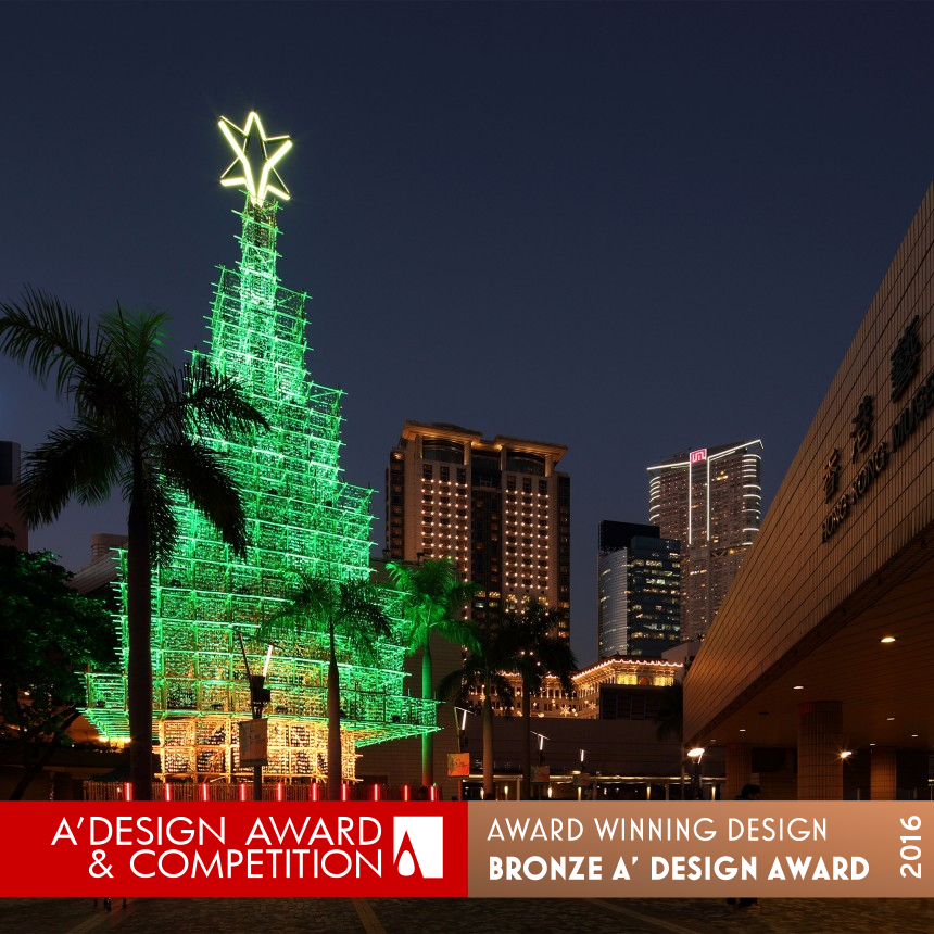 Hong Kong Christmas Tree 2015 Bamboo Installation