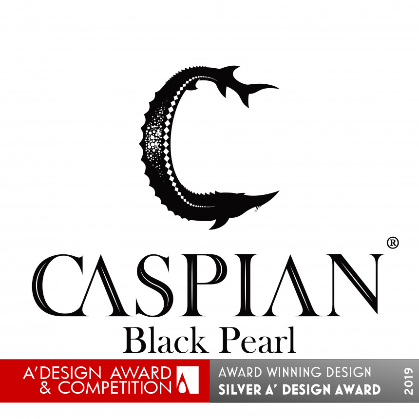 Caspian Black Pearl Logo and Label
