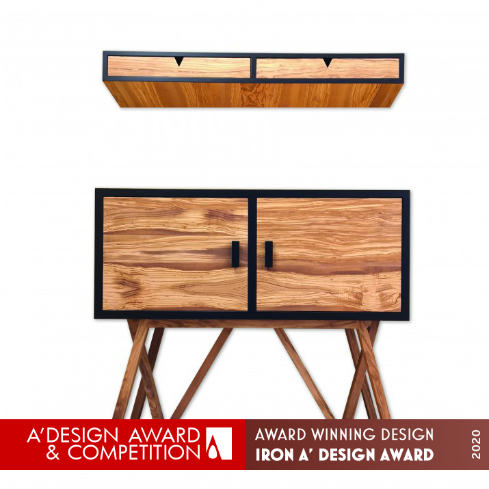 Static Movement Kitchen Sideboard by Giuseppe Santacroce Iron Furniture Design Award Winner 2020 