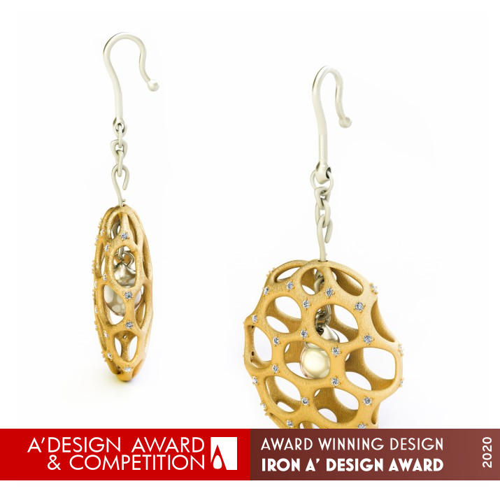 Fabiana Earring by Alireza Merati Iron Jewelry Design Award Winner 2020 