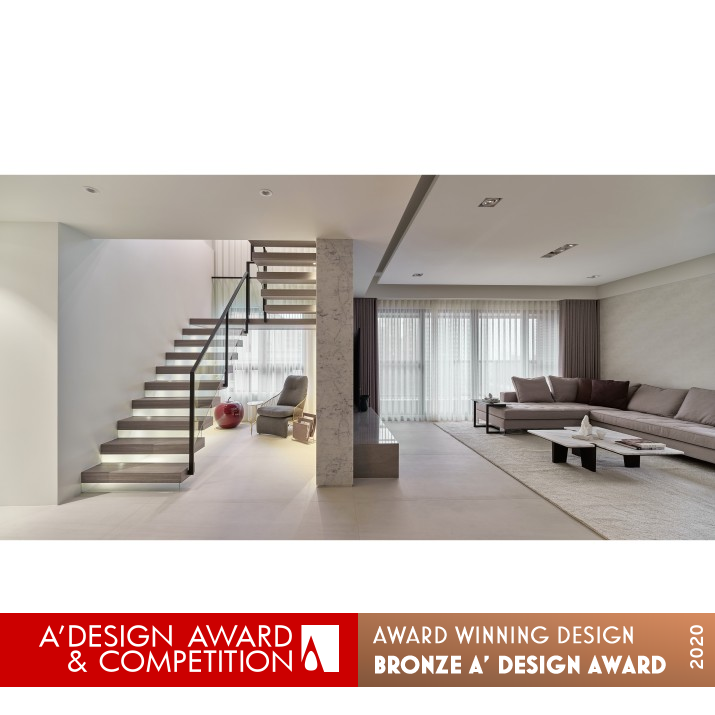 Soothing Home Residential Apartment by Kevin Chu Bronze Interior Space and Exhibition Design Award Winner 2020 