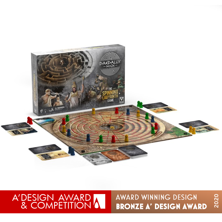 Daedalus Maze Artwork and Packaging Board Game by Andreas Kioroglou Bronze Toys, Games and Hobby Products Design Award Winner 2020 