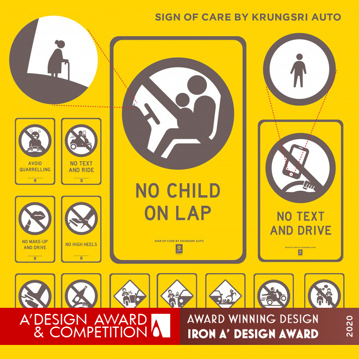 Sign of Care Virtual Traffic Sign by Krungsri Auto Iron Social Design Award Winner 2020 