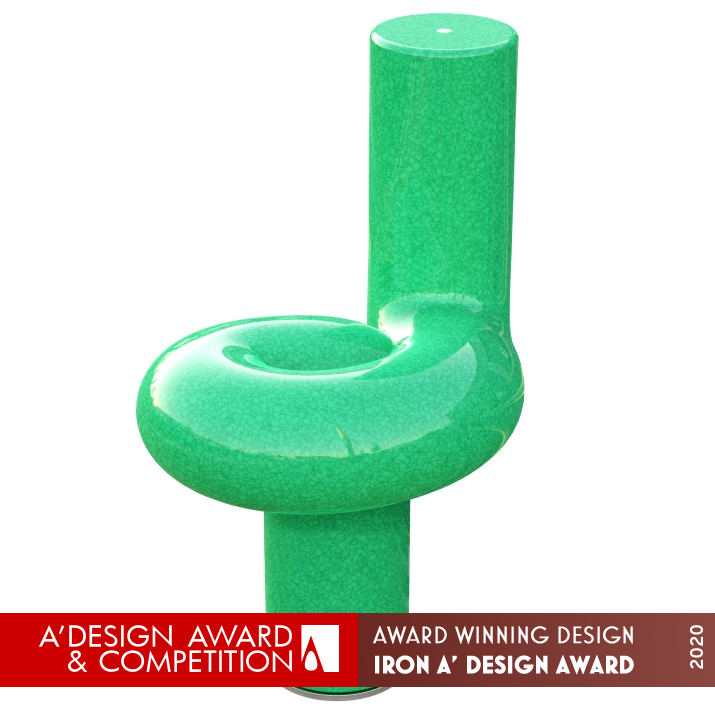 Lumino Single Street Bench by Vasil Velchev Iron Street Furniture Design Award Winner 2020 