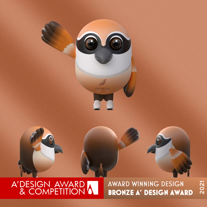 Pride Shrike Mascot Design by Meng Chih Chiang Bronze Advertising, Marketing and Communication Design Award Winner 2021 