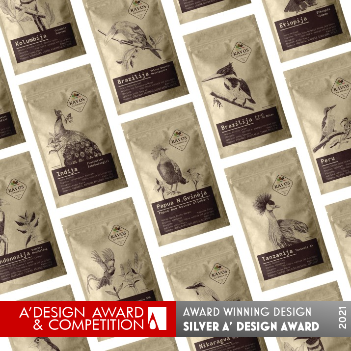 Birds and Coffee Packaging   by Kristina Pacesaite Silver Packaging Design Award Winner 2021 