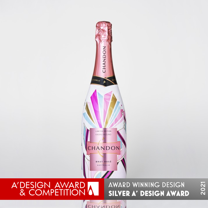 Chandon Rose 2020 Japan Edition Wine Packaging by Kaoru Mizuno Silver Packaging Design Award Winner 2021 