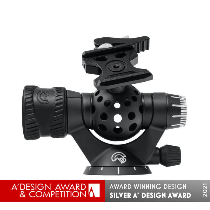 Aspen Tripod Head by Colorado Tripod Company Silver Camera and Photography Equipment Design Award Winner 2021 