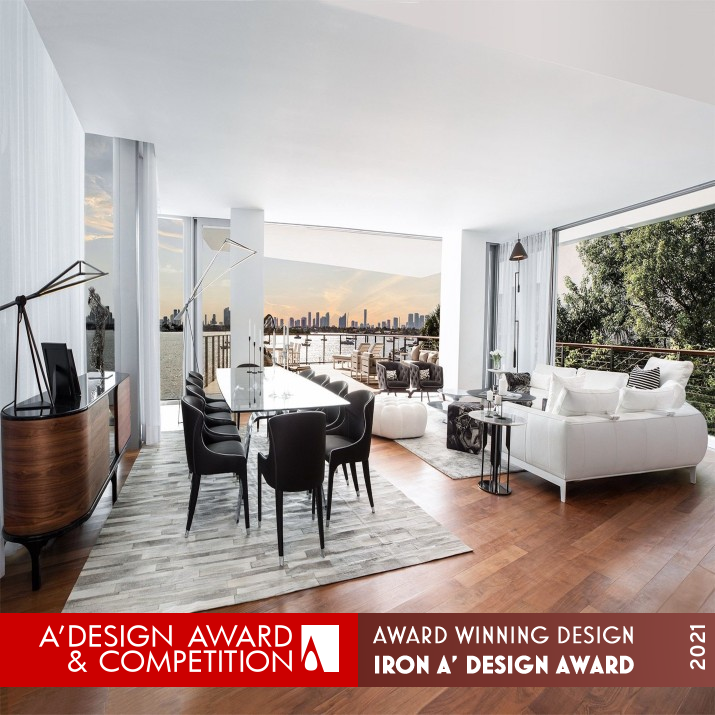 Monad Terrace Residential Apartment by Rita Chraibi Iron Interior Space and Exhibition Design Award Winner 2021 