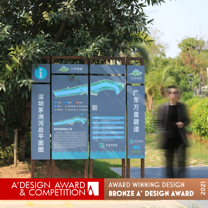 Guangdong Ecological Belt Signage System by YouKing Design Bronze Graphics, Illustration and Visual Communication Design Award Winner 2021 